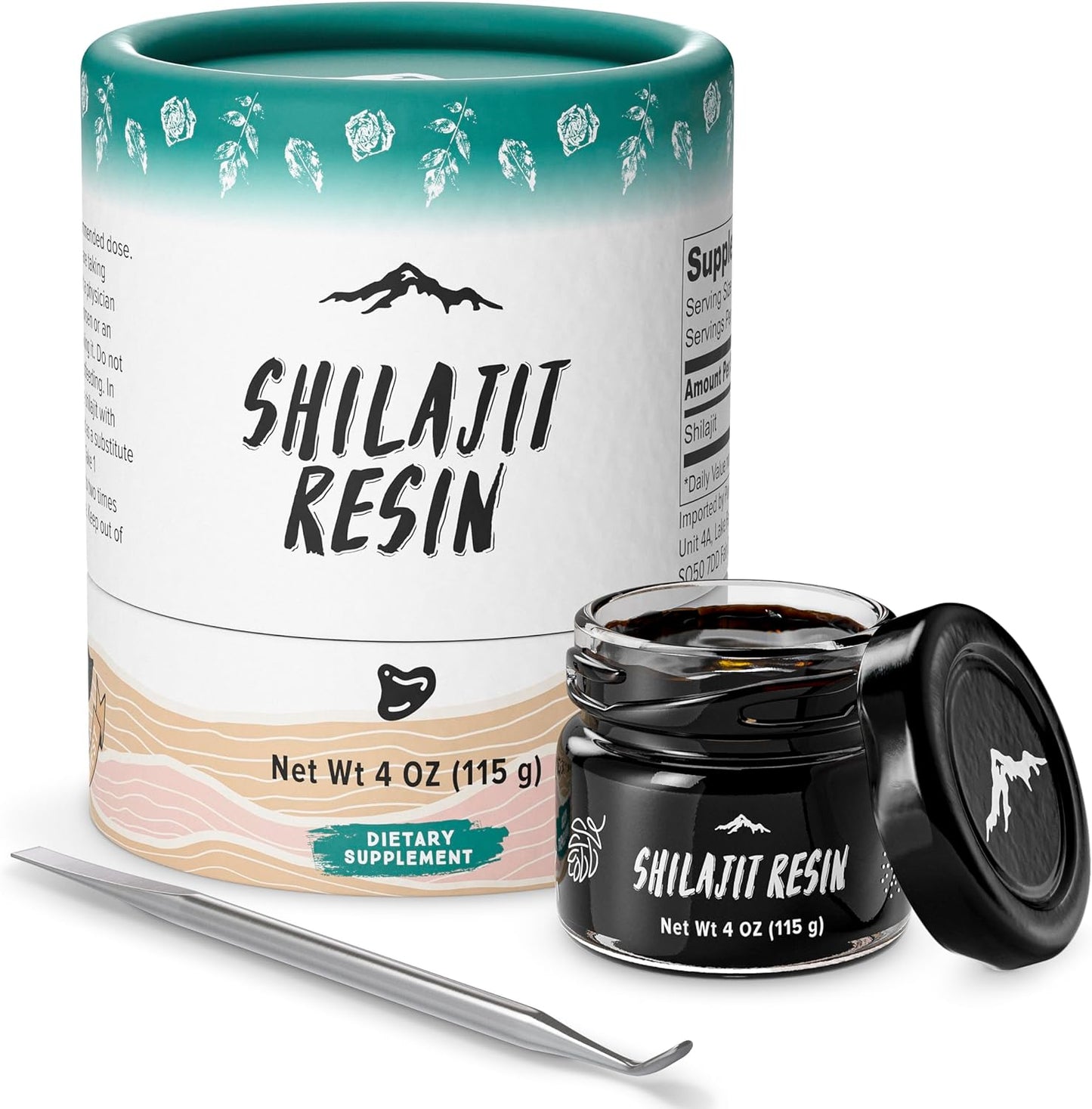 Pure Shilajit Resin with Spoon, High Nutritional Potency, Plant-Derived Trace Minerals & Fulvic Acid