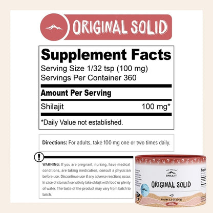 Original Solid, Organic Source of Fulvic Acid & Trace Minerals, Widely Used in Ayurveda (36g, Pack of 1