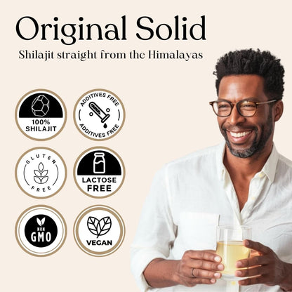 Original Solid, Organic Source of Fulvic Acid & Trace Minerals, Widely Used in Ayurveda (36g, Pack of 1